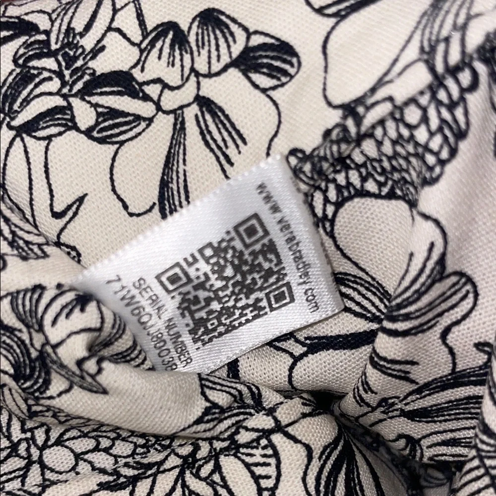 Vera Bradley Black and Blue Floral Leather Clutch Mallory Genuine Leather - Picture 11 of 12